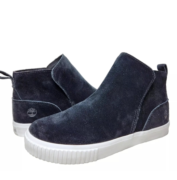 TIMBERLAND Skyla Bay Black Suede Booties Sz 8 Sneaker Boots - Picture 2 of 13